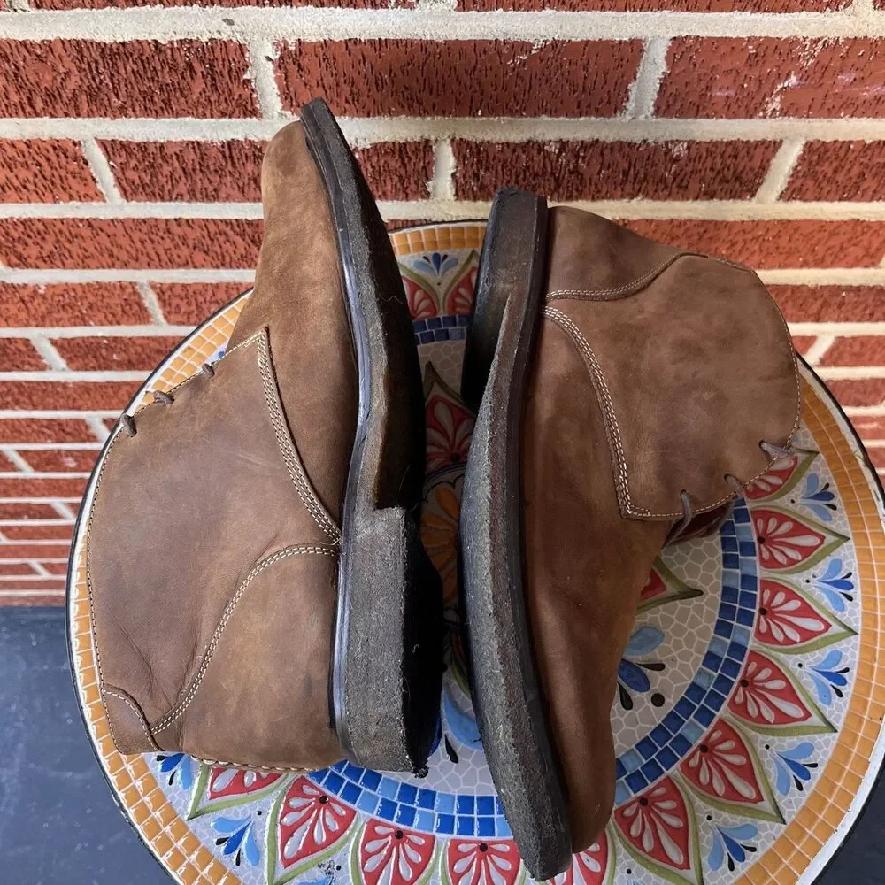 Johnston & Murphy Copeland Chukka Mens 11 Brown Oiled Full Grain Leather Boots
